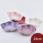 Le Creuset 花形深盤組 20cm 5入 (薔薇粉/蛋白霜/錦葵紫/淡粉紅/藍鈴紫) 餐盤 [美學生活]