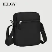 IELGY 男斜背包迷你 簡約單層休閒牛津布斜背包