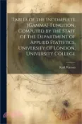 【三民網路書店】Tables of the Incomplete [gamma]-function, Computed by the Staff of the Department of Applied Statistics, University of London, University College 作者：Karl Pearson