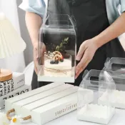 (店+)透明蛋糕手提盒-4吋蛋糕盒 蛋糕包裝禮盒 透明禮物包裝 禮盒 甜點製作 手工蛋糕包裝盒