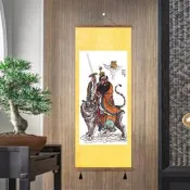 TB張天師神像畫像居家供奉壁畫裝飾畫正壹真人祖師張道臨卷軸掛畫豎