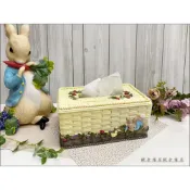 (店+)歐舍傢居 面紙盒 正版 彼得兔 波麗草莓兔子 白色 玫瑰花 面紙盒 鄉村風面紙盒 比得兔紙巾盒 比得兔面紙盒 桌上收納盒