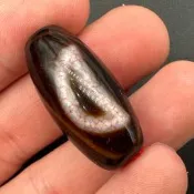 行運臺灣工藝藏傳古法老料龍紋日月星天珠 尺寸15*32mm A15