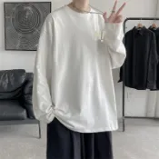 【台灣出貨】M-8XL 長T 長袖T恤 落肩上衣 中性衣服 印花 特色上衣 寬鬆T恤 大碼衣服 圓領上衣 美式穿搭