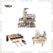 【LMW親子選品】🌿比利時 Tryco - 木質玩具 大型木製停車場 木質探索桌 木質日式壽司組 🌿