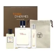 HERMES愛馬仕 大地男性香氛禮盒(淡香水100ml+淡香水15ml+沐浴膠40ml)_國際航空版【短效良品27/06】
