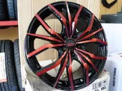(RSS_LV)18吋鋁圈 5X114 大內凹 黑底陽極紅 MAZDA3.CAMRY.FORTIS.U6 類WEDS