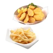【享吃美味】美式黃金脆薯3包+優鮮原味雞塊3包(共6包組 炸物/薯條/點心)