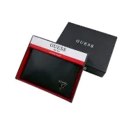 【GUESS】三角銘版 GUESS 皮夾 短夾 真皮 錢包 ☆☆父親節 情人節卡夾 送禮 情人節禮物@9525 SS3