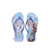 【havaianas 哈瓦仕】Kids Slim Princess 冰雪藍 兒童款 人字拖 夾腳拖 童鞋 拖鞋(迪士尼 冰雪奇緣)