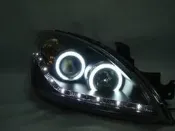 全新 三菱 GLOBAL LANCER VIRAGE 03-07年 仿R8燈眉 CCFL 雙光圈 黑底魚眼大燈組