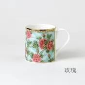 英國 RK | 經典Classic Collection 280ml金邊骨瓷杯玫瑰