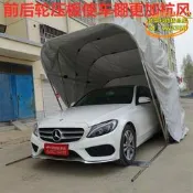 【台灣現貨】汽車摺疊伸縮車棚防曬遮陽防冰雹戶外停車篷防雪車罩車庫隔簡易