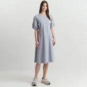 【mamaway 媽媽餵】簡約公主袖孕哺洋裝(孕婦裝 哺乳洋裝 哺乳衣)