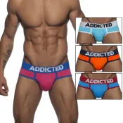 ADDICTED 多彩 拼色 泳褲 + 內褲 二合一 AD 運動囊袋 三角褲 速乾 撞色泳內褲 泳裝 AD540