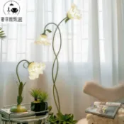 奢菲雅 立燈/落地燈 法式浪漫客廳臥室燈 美式田園鄉村復古燈 百褶ins風鈴蘭花朵落地燈
