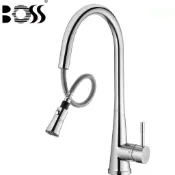 BOSS 無鉛廚房伸縮龍頭 010211 下抽拉式 雙出水模式噴頭 日本進口陶瓷閥芯 台灣製造