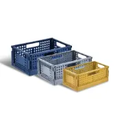 (店+)〔小島百貨〕折疊置物籃 收納籃 收納箱 拼色 多功能 野餐籃 桌面收納籃 文具收納 堆疊收納 置物籃 摺疊收納箱