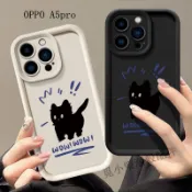 卡通小貓磨砂防摔手機殼 適用OPPO A6X A6S A5 A3 pro 5GA3X A72 A38 A31 A9 A5