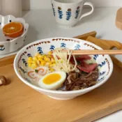 協貿國際日用品生活7館 *穆尼*日式拉面碗斗笠碗大容量泡面碗圓形面碗大湯碗螺螄粉碗大號