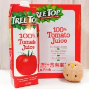 (店+)【Tree Top 樹頂】100% 純番茄汁 1公升 6入 (番茄汁 Tomato Juice)
