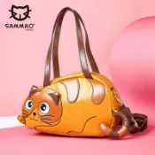 爆殺同行！免運皮包挎包挎肩包單肩包斜挎包三貓時袋SAMMAO美拉德卡通公仔時尚休閑單肩大容量女包托特斜挎包八折下殺特價出可開發票