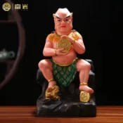💖滿額免運🔥 八卦祖師神像供奉家用客廳樹脂擺件12寸16寸人皇伏羲神農佛像