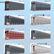 可開發票 品牌無軌不銹鋼電動伸縮門遙控單位鋁合金封板大門學校工廠自動門（廠家直發 咨詢運）