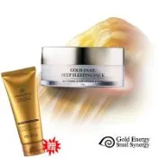 韓國 Gold energy snail synergy 24K黃金蝸牛奢華塑顏淨白面膜100ml贈黃金蝸牛洗顏乳170g(緊緻 防皺 晚安面膜)