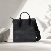 【COACH 蔻馳】Gotham 24 人造革托特包 男士手提包 大容量單肩包 商務通勤包 時尚休閒托特包