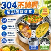 ⚡台灣出貨⚡304不鏽鋼保鮮盒 不鏽鋼扇形保鮮盒蒸盒 不銹鋼蒸盤蒸盒 蒸籠 蒸格 電飯煲蒸碗 蒸飯 蒸菜保鮮