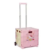 KT摺疊購物車kitty買菜車美樂蒂小拉車卡通拉杆車家用摺疊小推車