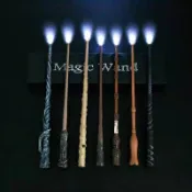 哈利波特發光魔杖哈利波特發光魔法棒LED電池赫敏魔法棒COS萬聖節