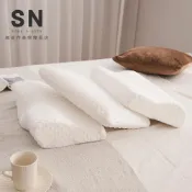 (店+)【SN寢具】3D立體泡泡絨釋壓記憶枕 經典款 蝶型款 傳統麵包型-三款任選/助眠枕/止鼾枕/護頸枕/按摩枕
