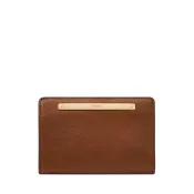 【FOSSIL】Liza 輕巧型真皮短夾-咖啡色X金飾片 SL7986G200