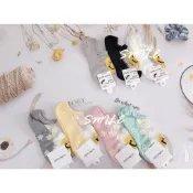 【smile】韓國空運 笑臉花朵款 玻璃襪 紗網襪 蕾絲 水晶襪 透視透膚襪 浪漫款 短襪 絲襪 韓國襪子 正韓 韓國襪