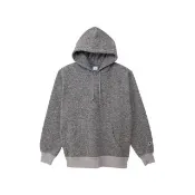 【Champion】官方直營 男款-CASUAL刺繡C標保暖毛圈長袖連帽TEE-灰色(C3-Y104-060)