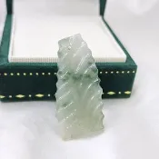 冰起膠 飄花 原石 無事牌 吊墜 | 天然緬甸玉A貨翡翠