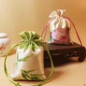 現貨【香囊】 荷包抽繩束口香包布袋 吊飾佛珠包裝袋空袋子 錦袋刺繡中藥空香囊