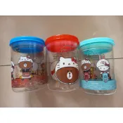 二手  7-11 LINE FRIENDS & Hello Kitty 聯名造型耐熱玻璃罐 大特價 滿額免運 蝦幣回饋
