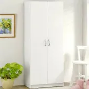 HOPMA家具 簡約靜音緩關二門高鞋櫃 台灣製造 鞋架 玄關櫃 收納櫃 拉門鞋櫃-寬60.4 X 深31.5 X 高153 cm；內徑深度30cm