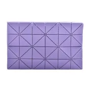 ISSEY MIYAKE 三宅一生BAOBAO雙色幾何方格6X4拉鍊手拿包(粉紫色)
