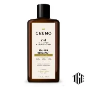 Cremo 專業沙龍香水洗髮精（義大利佛手柑/洗髮護髮二合一）保濕控油燙髮染髮護理頭皮調理 男性男士聖木香氛洗髮乳洗髮露