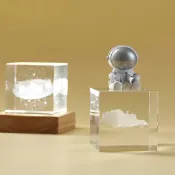 協貿國際日用品生活5館 創意3D月球土星地球八大行星太陽系星空水晶球夜燈擺件情人節禮物