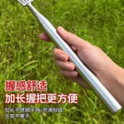可開發票 不鏽鋼一體鋼柄耙子鬆土海鮮園林耙土蛤蜊趕海工具鬆土小耙子 3c