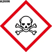 危險物標示GHS貼紙 A2606 化學品貼紙 急毒性物質 [飛盟廣告 設計印刷]