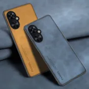適用於 OnePlus Nord CE 3 Lite 5G 防震 PU 復古皮革混合保險槓外殼保護套