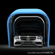 免運🌈統編👍 戶外6米自動車棚 移動折疊伸縮棚 半全自動防塵棚 汽車遮陽車庫 戶外移動棚 折疊車棚