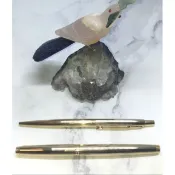 天天小舖 美製 對筆 派克 Parker 75 金條紋 凹頂 14k XF 兩隻 鋼筆 原子筆 二手 正品