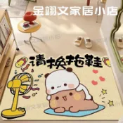 台灣出貨 一二布布水晶絨地墊 入戶地墊 玄關門口吸水蹭土腳墊 耐髒可機洗 客廳臥室地毯 蹭土除塵 耐磨防滑 可機洗大門墊